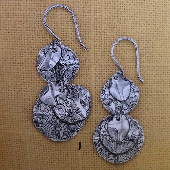 Vintage Silpada Cha-Cha Sterling Silver Disc Earrings W2057 - Picture 11 of 13